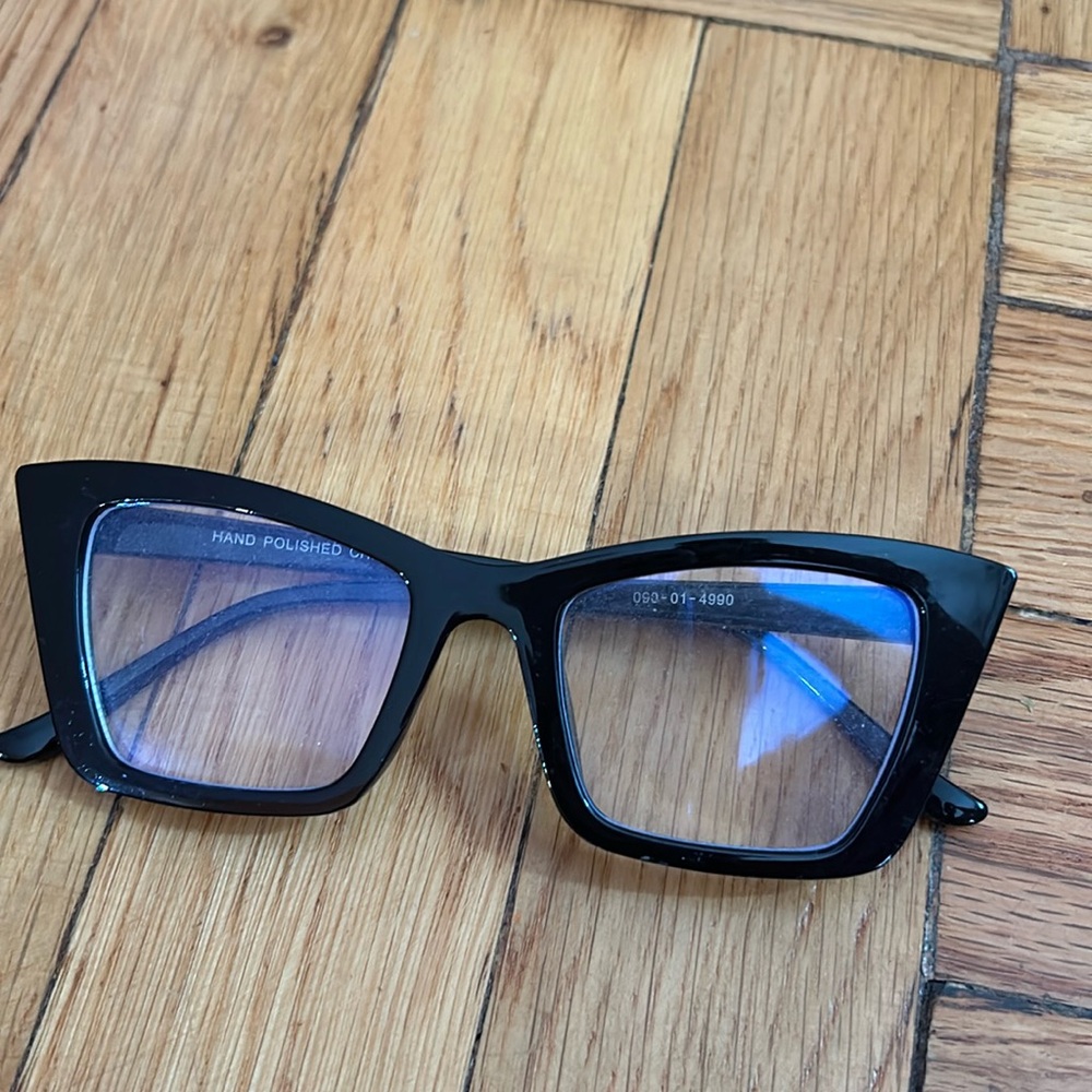 Black Blue Light Blocking Glasses Square Frame Computer Eyeglasses